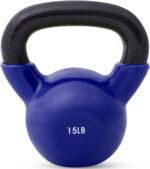 Kettlebell Weights Vinyl Coated Iron - 12 Size Options, 5lbs-50lbs - Coated for Floor and Equipment Protection, Noise Reduction, Ballistic, Core, Weight Training