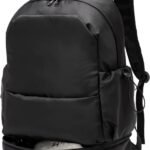 Gym Backpack for Men,Waterproof Travel Backpack With Shoe Compartment Lightweight Sports Gym Bag Casual Daypack-Black