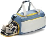 Gym Bag for Men & Women with Shoe & Wet Compartment - Duffle Bag for Travel, Sports, Fitness & Workout, Blue