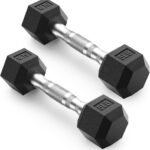 Dumbbell Set, Rubber Encased Home Gym Dumbbells, Exercise & Fitness Weights Dumbbells for Women & Men, Hand Weight for Strength Training