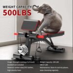 Adjustable Weight Bench,Utility Workout Bench Foldable Incline Decline Benches for Home Gym Full Body Workout,Load 600LBS - Image 2
