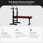 Adjustable Weight Bench with Squat Rack, Home Gym Strength Workout Station - Image 2