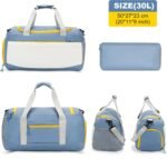 Gym Bag for Men & Women with Shoe & Wet Compartment - Duffle Bag for Travel, Sports, Fitness & Workout, Blue - Image 2