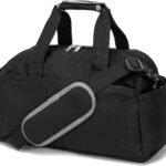 14 inch Small Gym Bag for Women & Men, Mini Duffel Bag for Travel Sports Lightweight Carry On Bag, Black