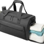 Gym Bag for Men Women, Small Fitness Workout Sports Bag with Wet Pocket & Shoes Compartment, Water Resistant Overnight  Duffel Bag