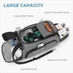 Gym Bag for Women Men, Duffle Travel Bag with Shoes Compartment and Wet Pocket, Waterproof Overnight Carry On Bag Backpack with Two Elastic Bottle Holders for Travel, Workout, Sports, Weekend - - Image 2