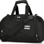 Small Gym Bag for Men & Women - 40L Duffel Bag with Shoe Compartment, Carry On Overnight Water Resistant Duffle Bag for Travel, Sports, Fitness & Workout, Black